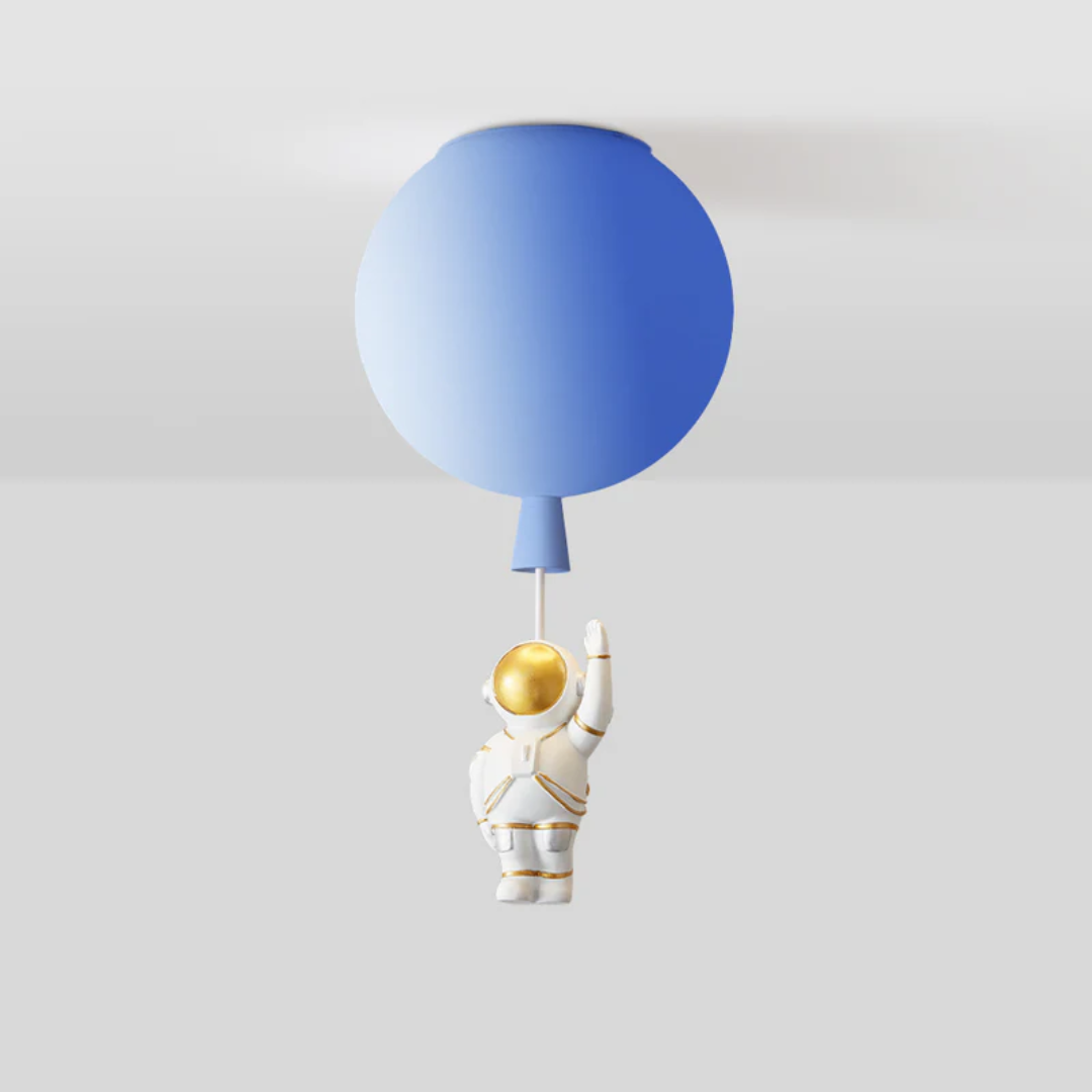 Trendy Moon/Astronaut Kids Room LED Ceiling Lamp - CosmoGlow