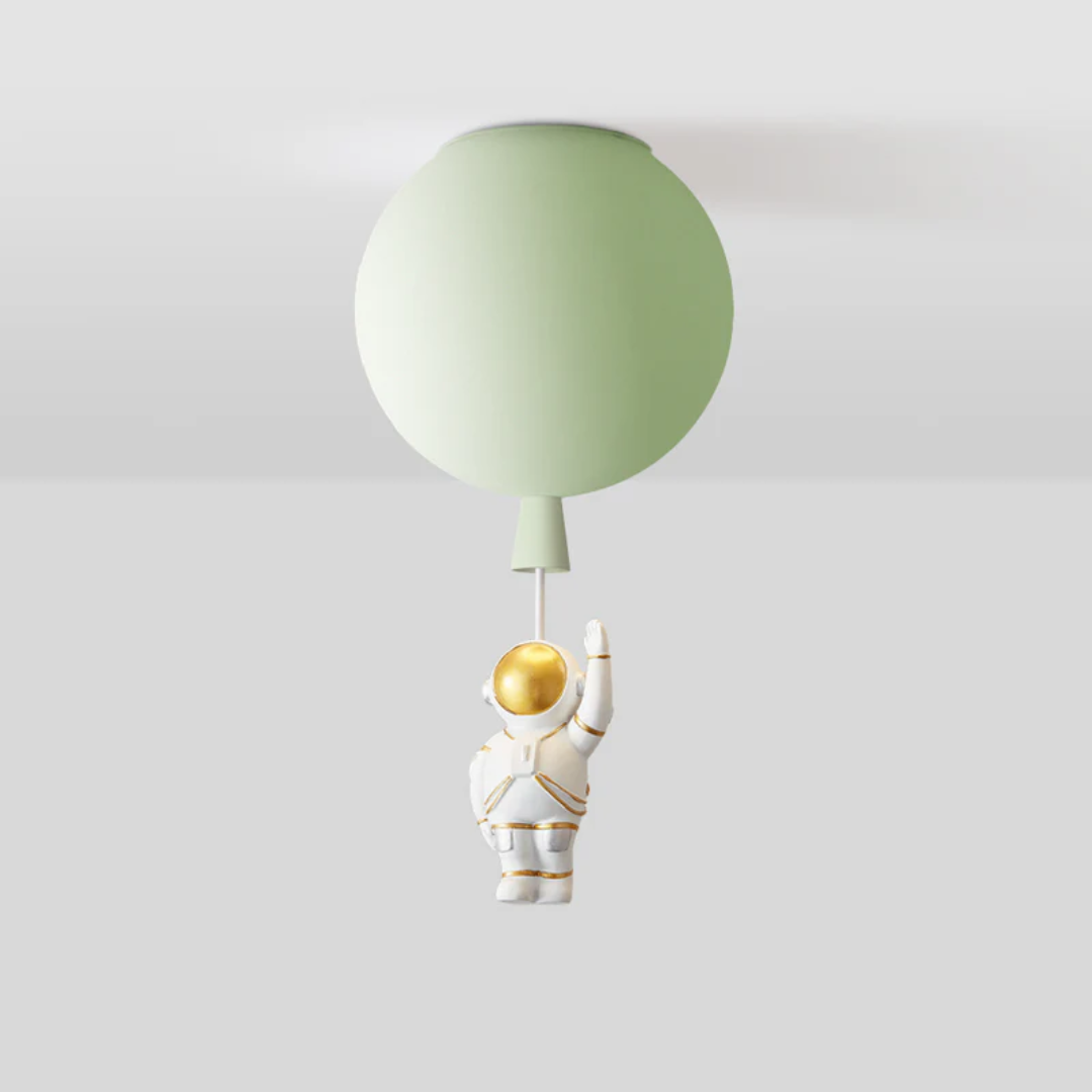 Trendy Moon/Astronaut Kids Room LED Ceiling Lamp - CosmoGlow