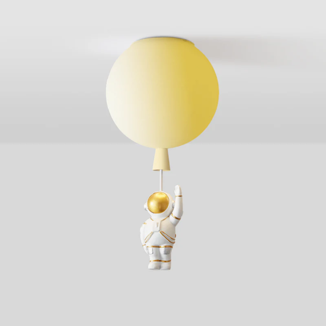 Trendy Moon/Astronaut Kids Room LED Ceiling Lamp - CosmoGlow
