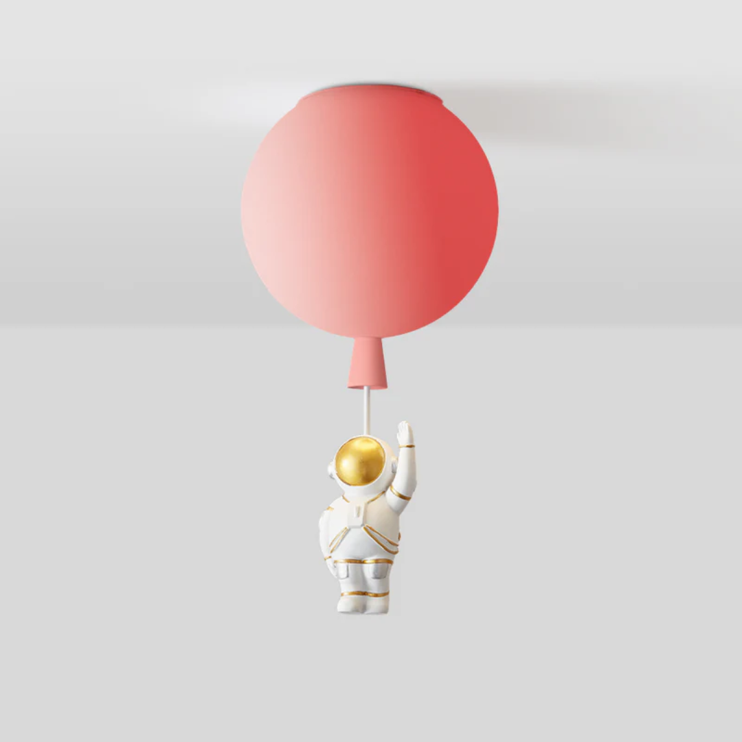 Trendy Moon/Astronaut Kids Room LED Ceiling Lamp - CosmoGlow