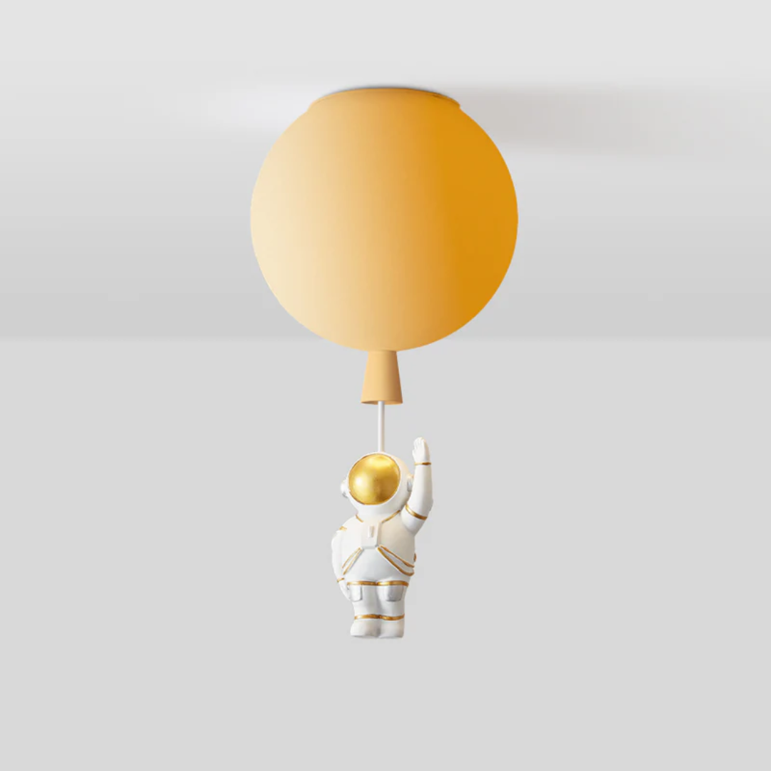 Trendy Moon/Astronaut Kids Room LED Ceiling Lamp - CosmoGlow