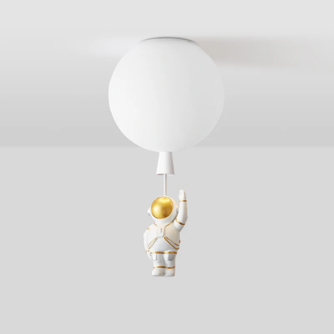 Trendy Moon/Astronaut Kids Room LED Ceiling Lamp - CosmoGlow