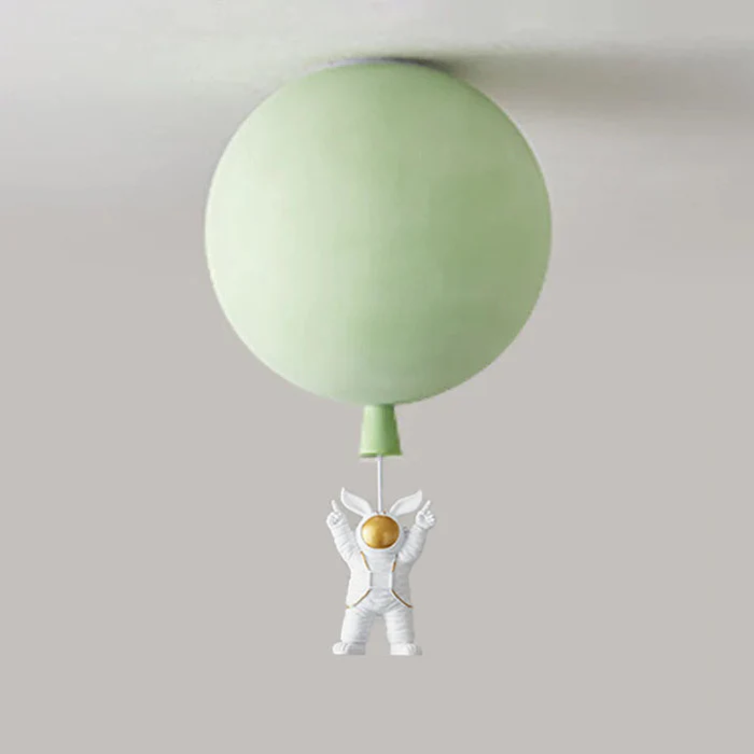 Trendy Moon/Astronaut Kids Room LED Ceiling Lamp - CosmoGlow
