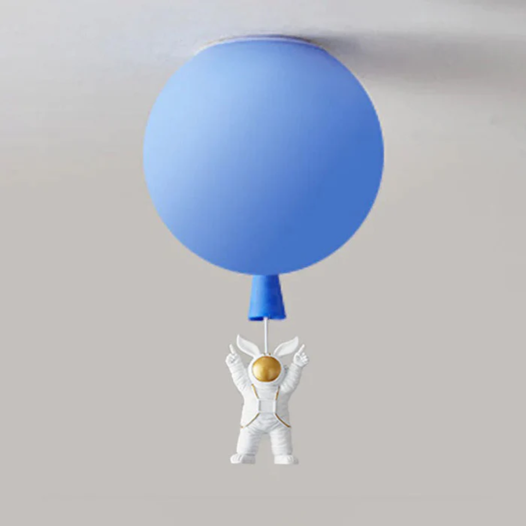 Trendy Moon/Astronaut Kids Room LED Ceiling Lamp - CosmoGlow