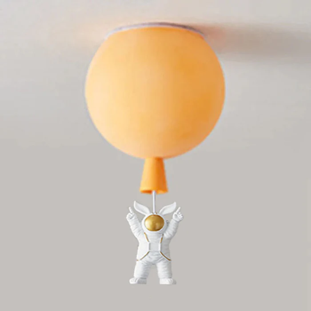 Trendy Moon/Astronaut Kids Room LED Ceiling Lamp - CosmoGlow
