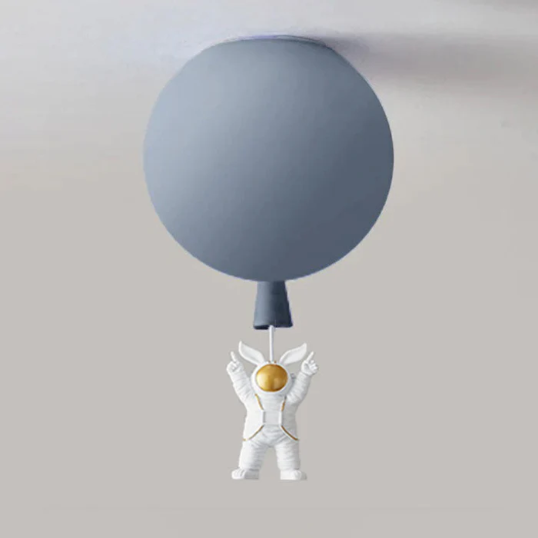Trendy Moon/Astronaut Kids Room LED Ceiling Lamp - CosmoGlow