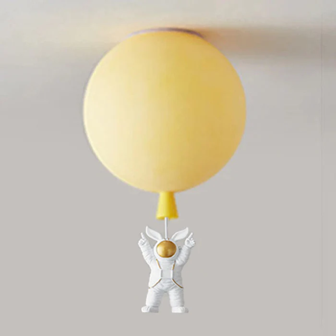 Trendy Moon/Astronaut Kids Room LED Ceiling Lamp - CosmoGlow