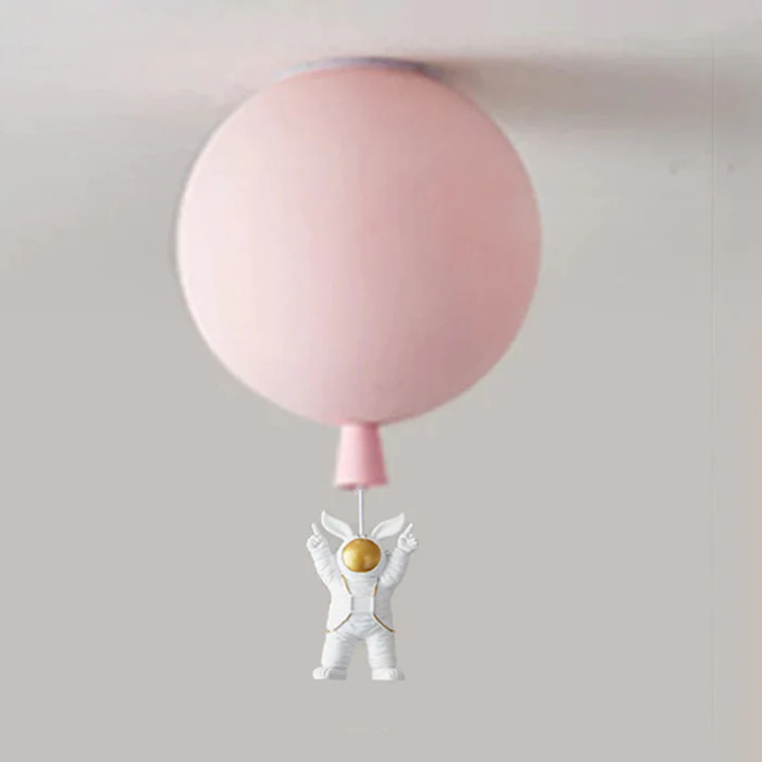 Trendy Moon/Astronaut Kids Room LED Ceiling Lamp - CosmoGlow