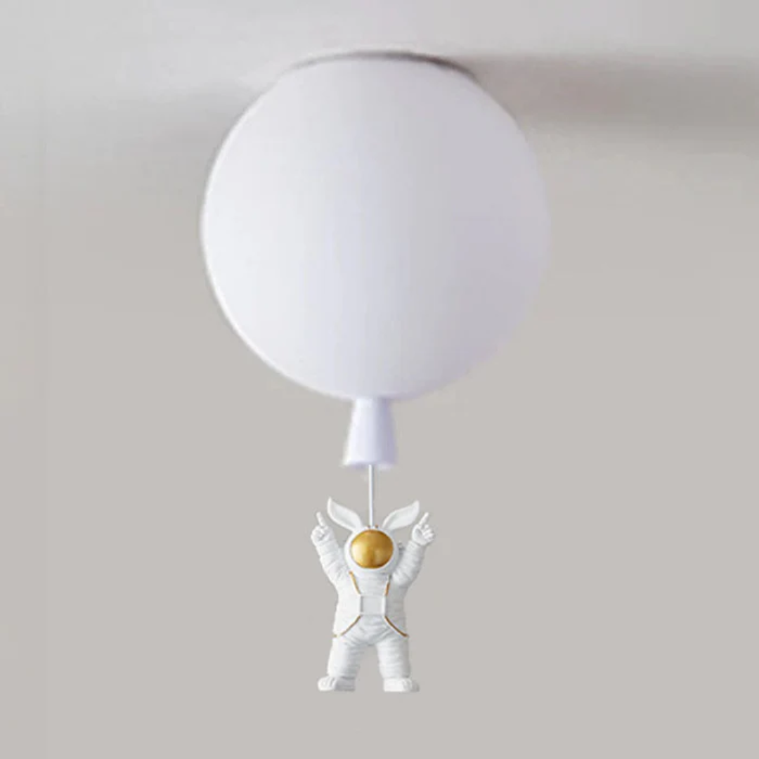 Trendy Moon/Astronaut Kids Room LED Ceiling Lamp - CosmoGlow