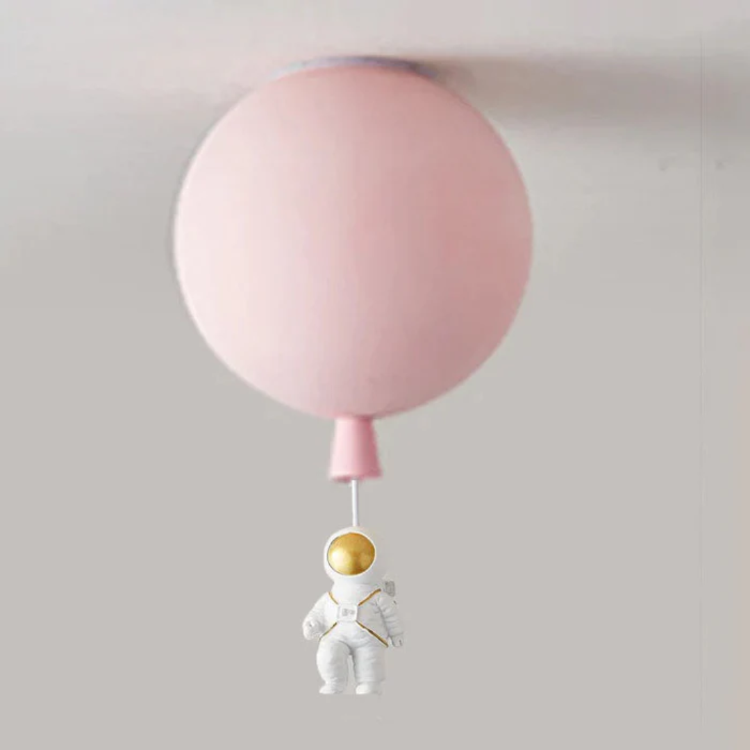 Trendy Moon/Astronaut Kids Room LED Ceiling Lamp - CosmoGlow