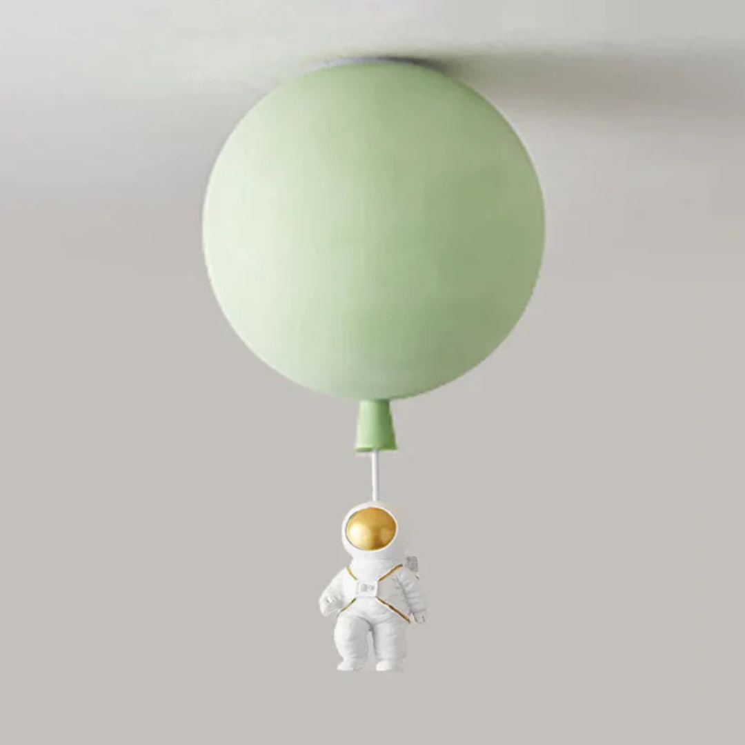 Trendy Moon/Astronaut Kids Room LED Ceiling Lamp - CosmoGlow