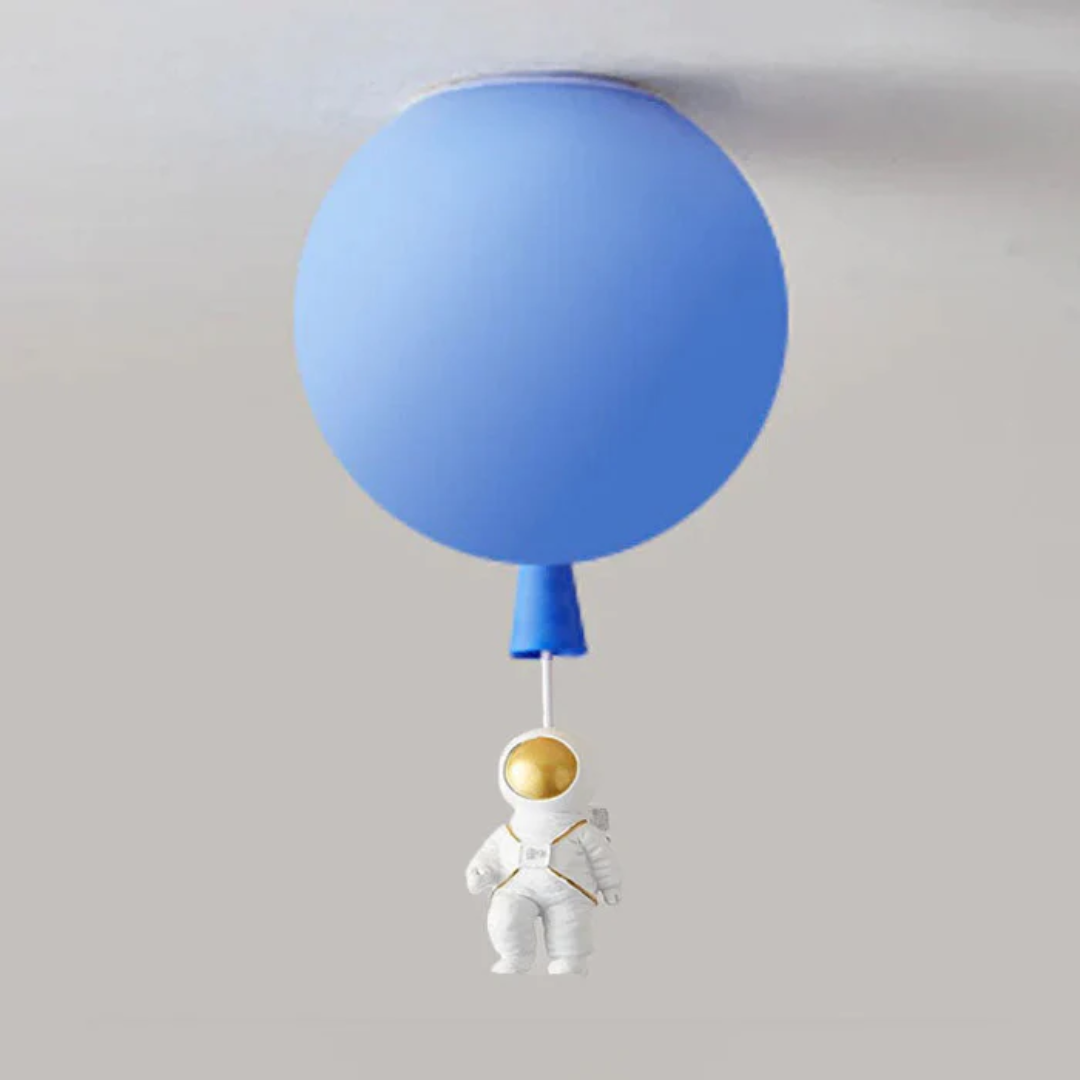 Trendy Moon/Astronaut Kids Room LED Ceiling Lamp - CosmoGlow