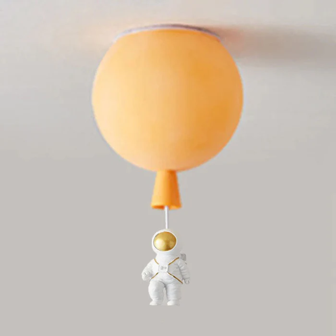 Trendy Moon/Astronaut Kids Room LED Ceiling Lamp - CosmoGlow