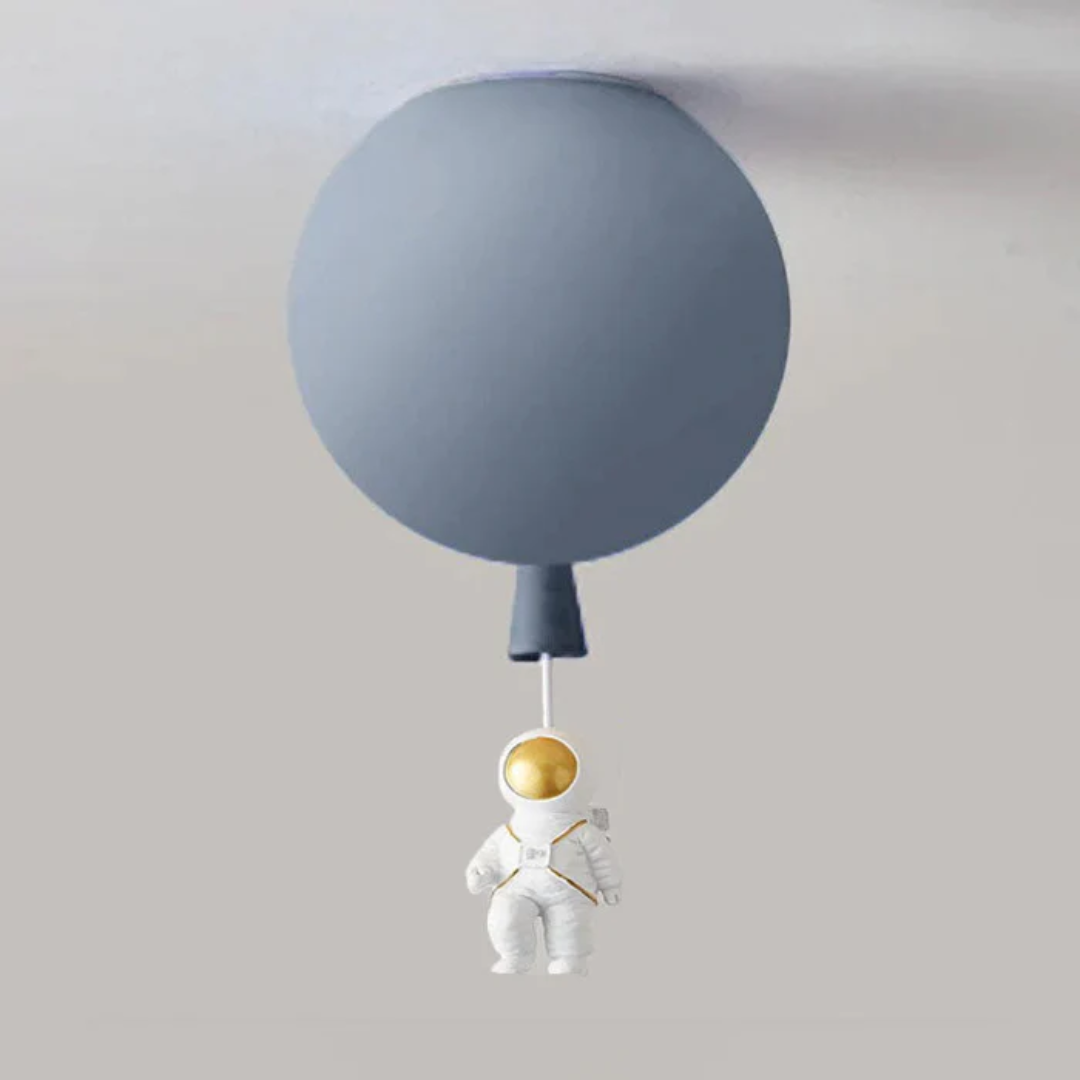 Trendy Moon/Astronaut Kids Room LED Ceiling Lamp - CosmoGlow
