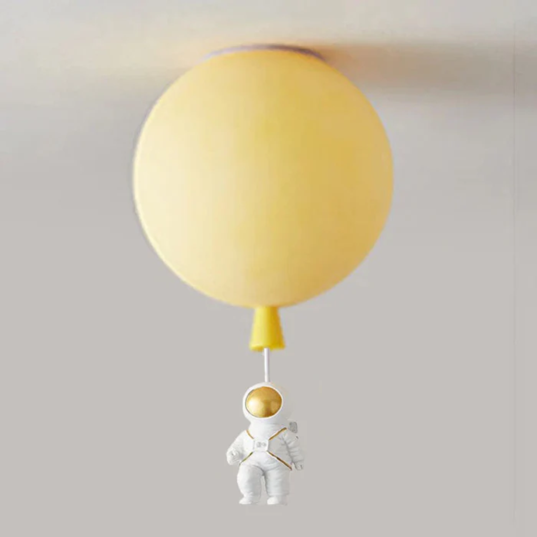 Trendy Moon/Astronaut Kids Room LED Ceiling Lamp - CosmoGlow