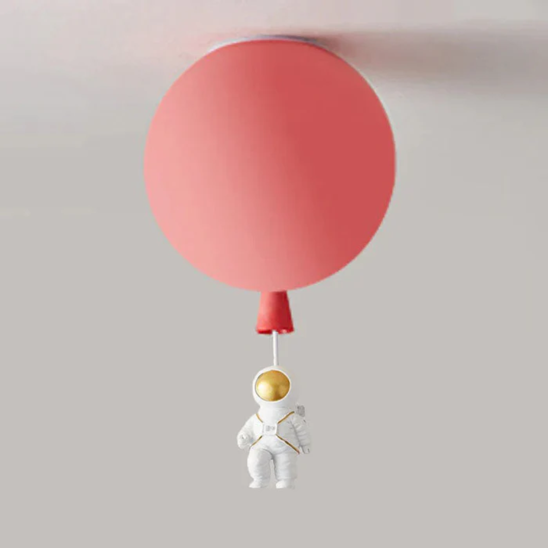 Trendy Moon/Astronaut Kids Room LED Ceiling Lamp - CosmoGlow