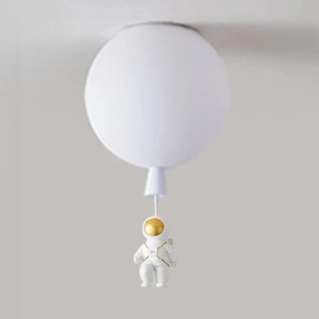 Trendy Moon/Astronaut Kids Room LED Ceiling Lamp - CosmoGlow