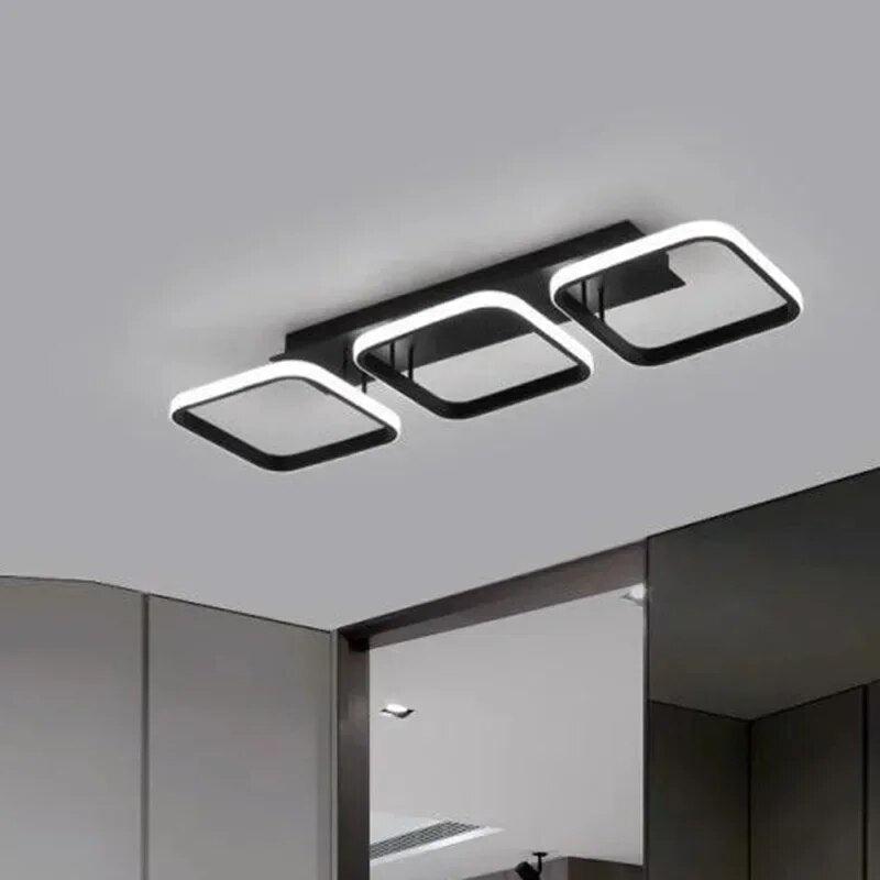 Modern LED Ring Chandelier – Minimalist Ceiling Light for Living Room and Dining Area