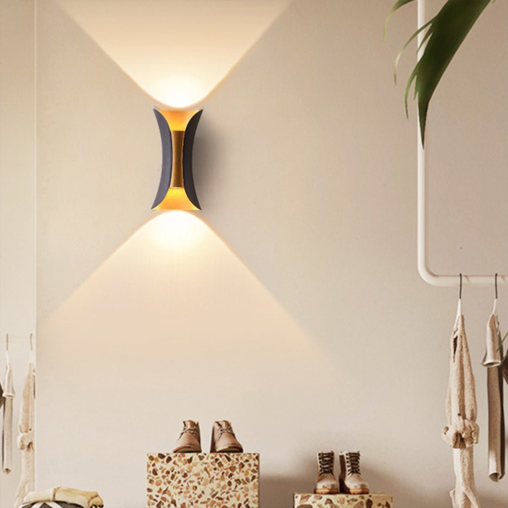 Elegant waterproof LED lamps with curved shape for the garden