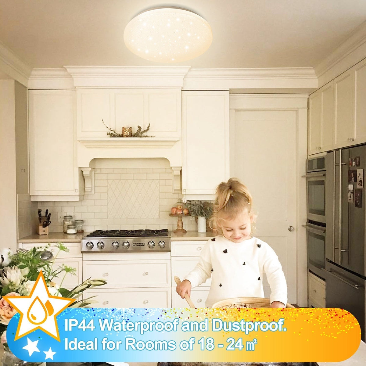 24W LED Ceiling Light dimmable with starry sky effect