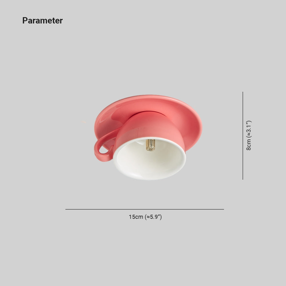 CeramiLux Morandi Coffee Cup Ceiling Light – CeramiLux