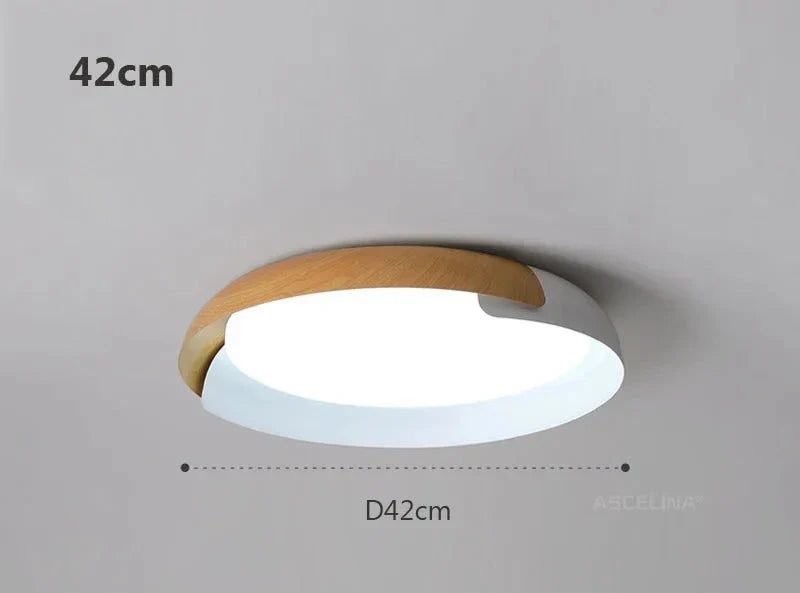 Modern ceiling light with wood look – Stylish LED lighting for the living room