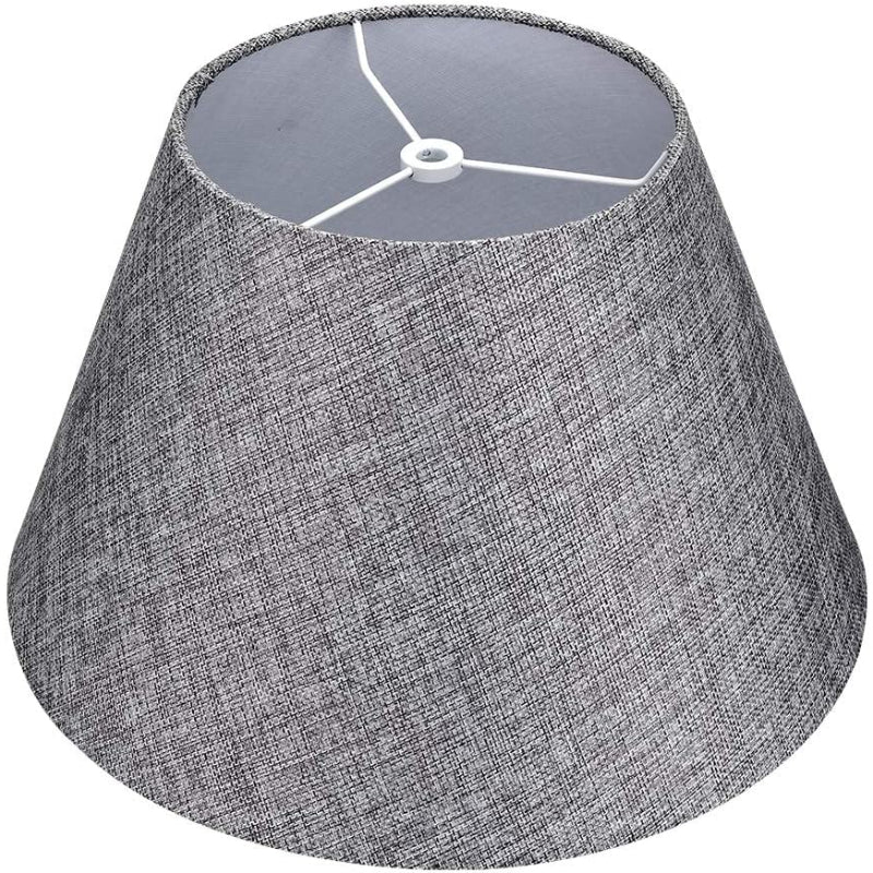 Medium lampshade, fabric lampshade for table lamp and floor lamp, 7x13x7.8 inches, naturally ventilated linen, handmade, spider (white)