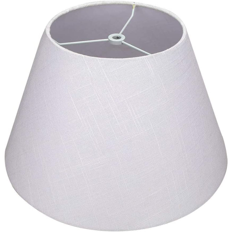 Medium lampshade, fabric lampshade for table lamp and floor lamp, 7x13x7.8 inches, naturally ventilated linen, handmade, spider (white)
