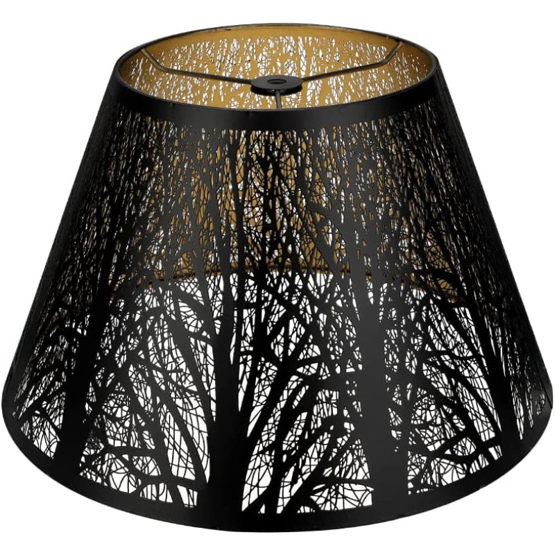 Medium lampshade, fabric lampshade for table lamp and floor lamp, 7x13x7.8 inches, naturally ventilated linen, handmade, spider (white)