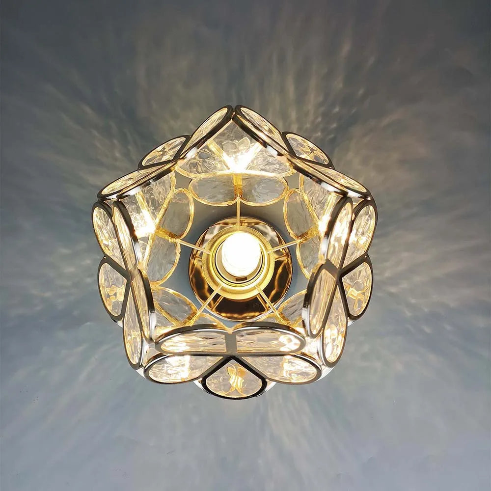 Glass Flower Ceiling Lamp - FloraGlow