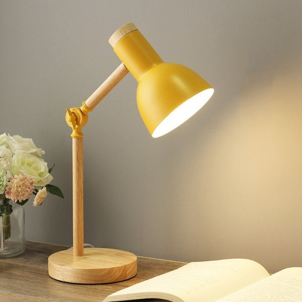 Nordic LED desk lamp made of wood
