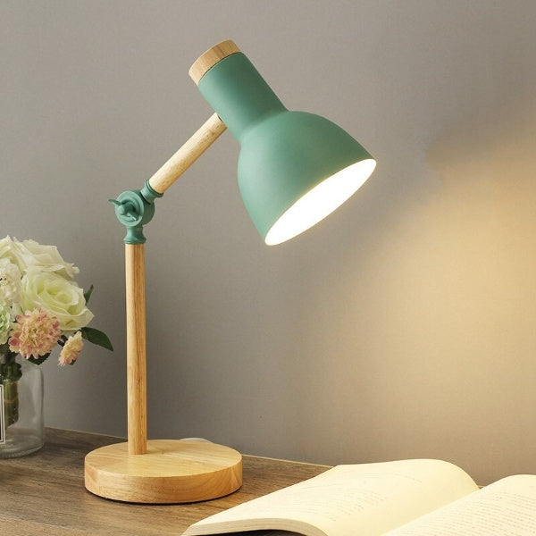 Nordic LED desk lamp made of wood