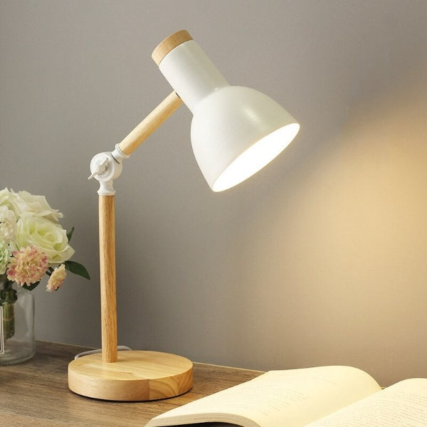 Nordic LED desk lamp made of wood