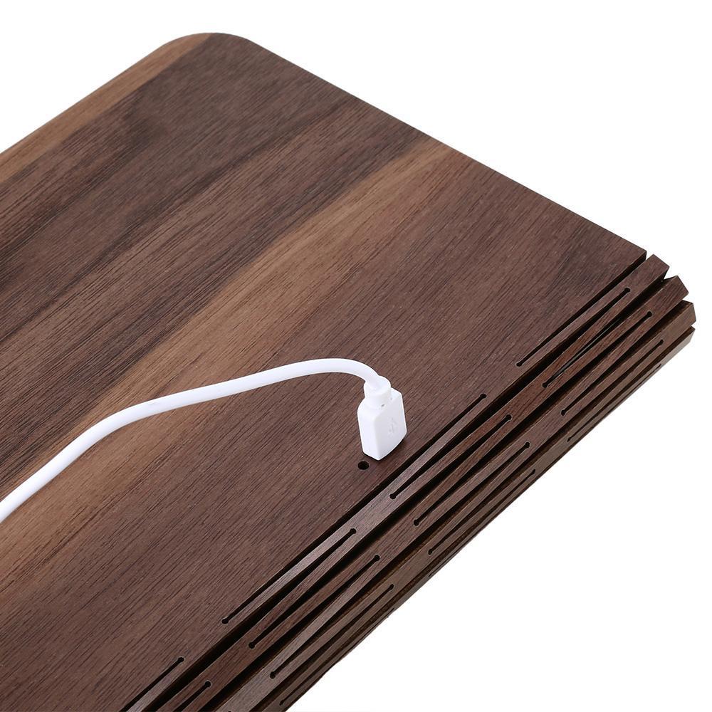 LED Folding 360 Wood Book Night Lamp Desk Lamp USB Rechargeable