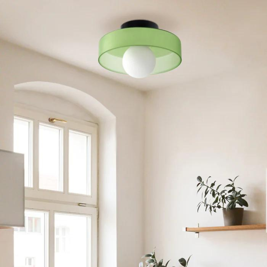 Round ceiling light with stylish functionality - LumiSphere