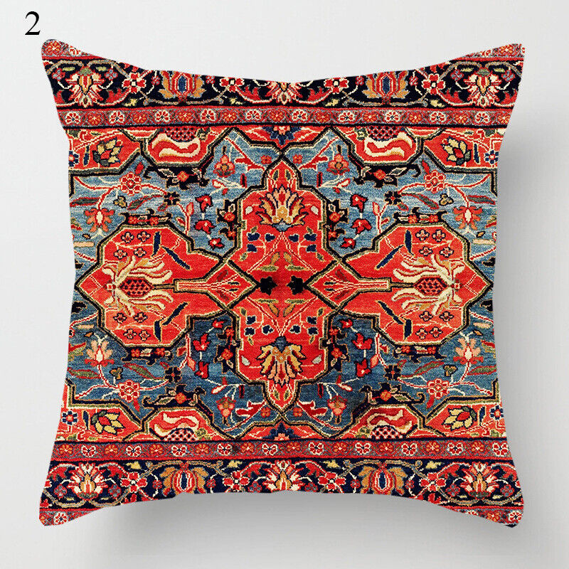 Ethnic Boho Mandala Print Linen Throw Pillow Case Sofa Cushion Cover Home Decor# Madigas