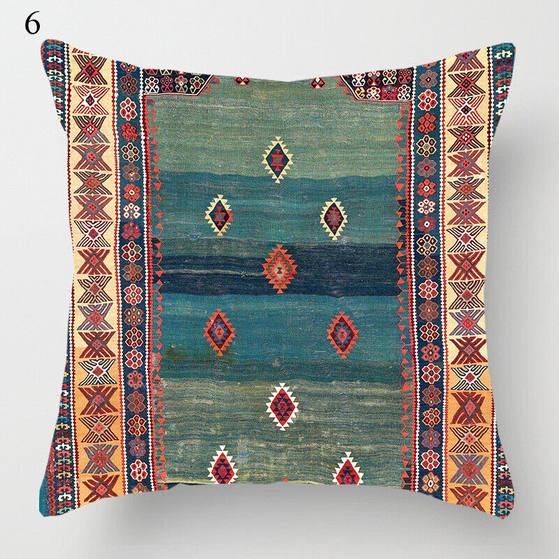 Ethnic Boho Mandala Print Linen Throw Pillow Case Sofa Cushion Cover Home Decor# Madigas