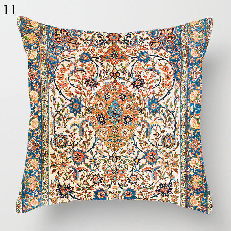 Ethnic Boho Mandala Print Linen Throw Pillow Case Sofa Cushion Cover Home Decor# Madigas