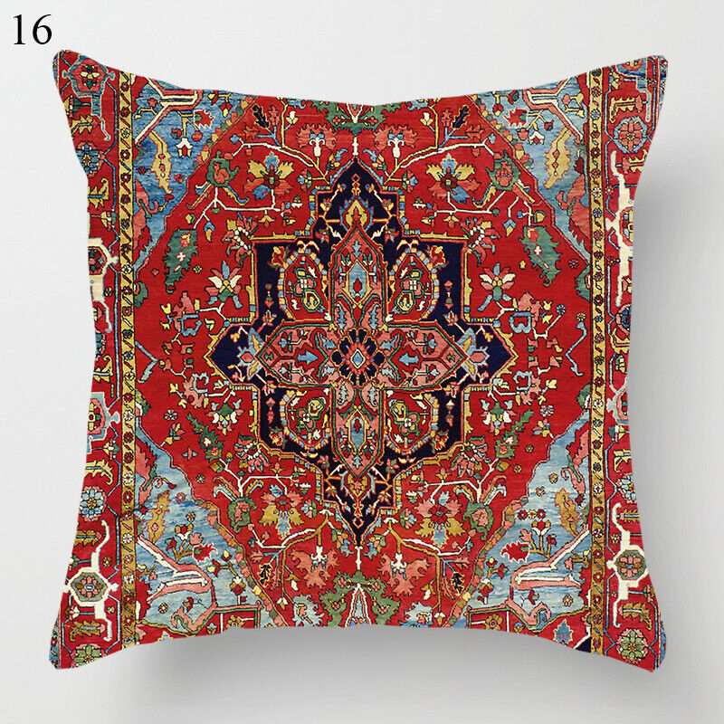 Ethnic Boho Mandala Print Linen Throw Pillow Case Sofa Cushion Cover Home Decor# Madigas