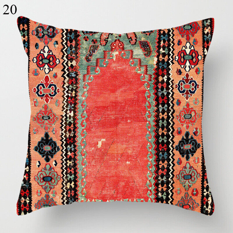 Ethnic Boho Mandala Print Linen Throw Pillow Case Sofa Cushion Cover Home Decor# Madigas