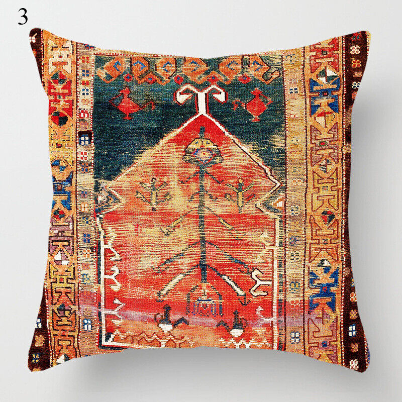 Ethnic Boho Mandala Print Throw Pillow Case Sofa Cushion Cover Home Decor Madigas