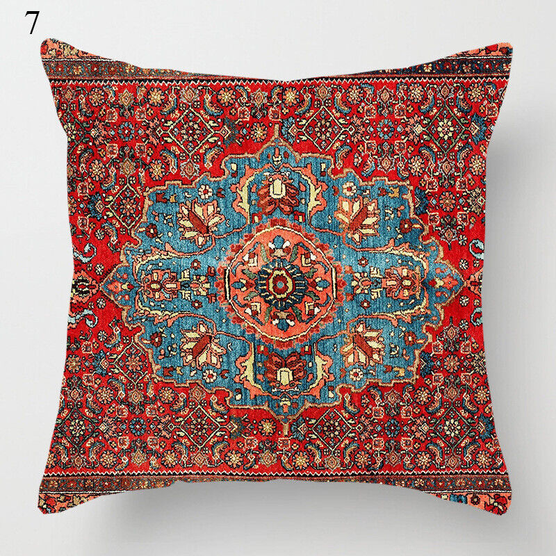 Ethnic Boho Mandala Print Throw Pillow Case Sofa Cushion Cover Home Decor Madigas