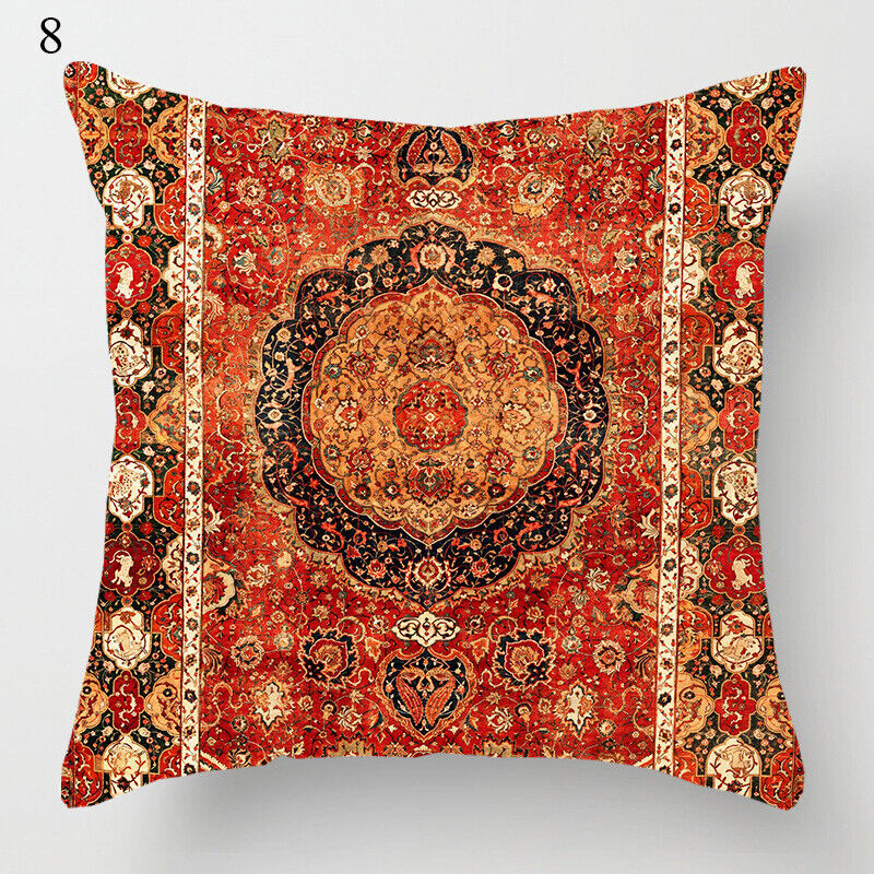Ethnic Boho Mandala Print Throw Pillow Case Sofa Cushion Cover Home Decor Madigas