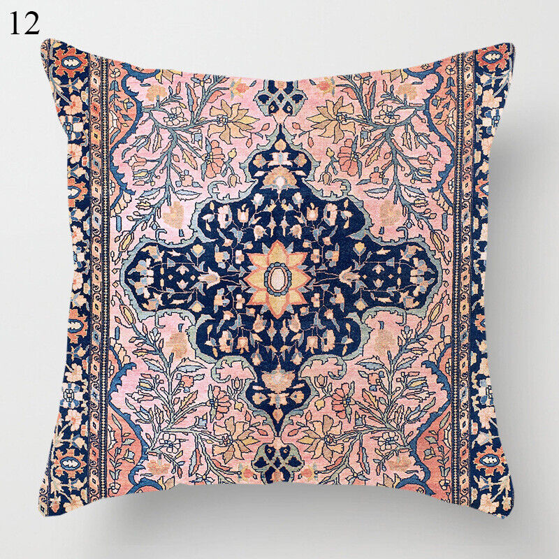 Ethnic Boho Mandala Print Throw Pillow Case Sofa Cushion Cover Home Decor Madigas