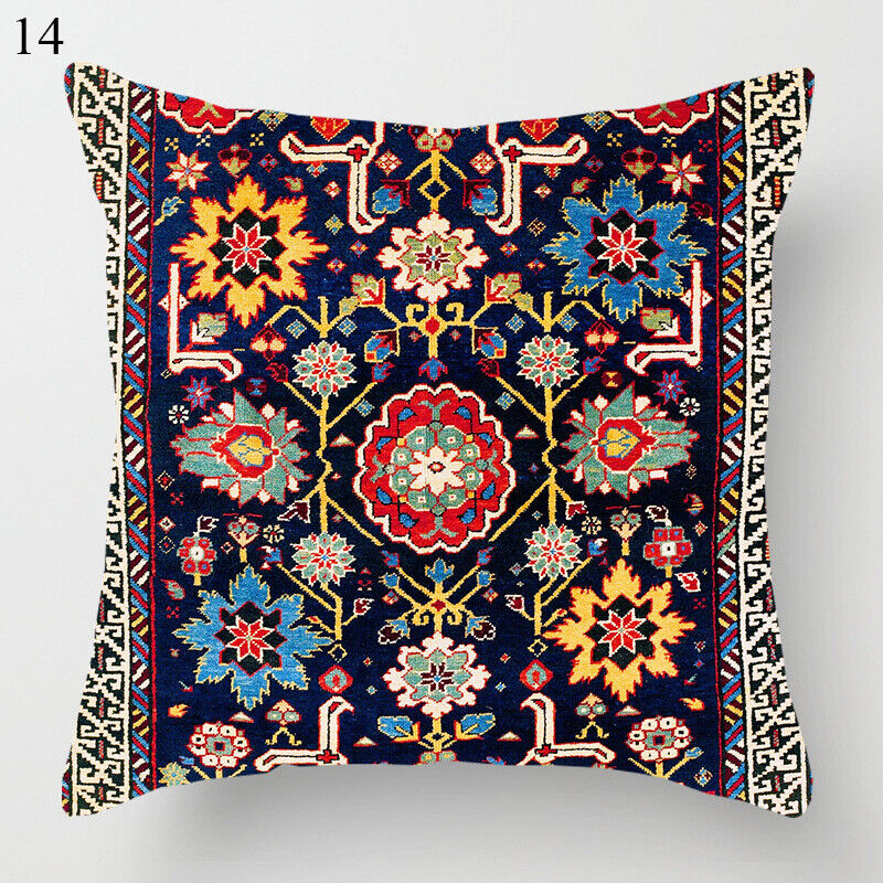Ethnic Boho Mandala Print Throw Pillow Case Sofa Cushion Cover Home Decor Madigas