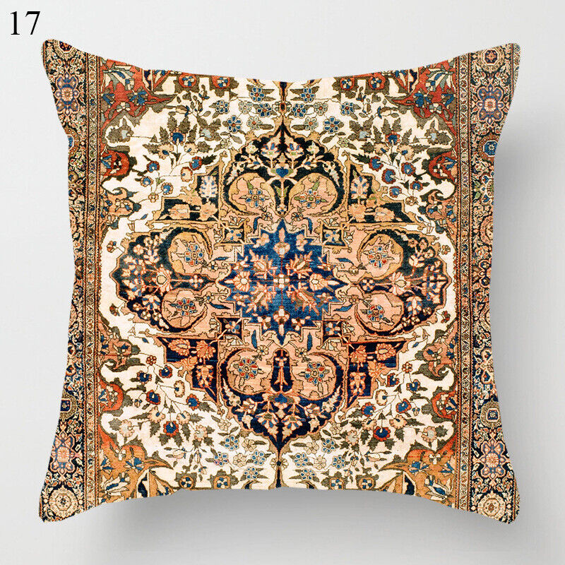 Ethnic Boho Mandala Print Throw Pillow Case Sofa Cushion Cover Home Decor Madigas